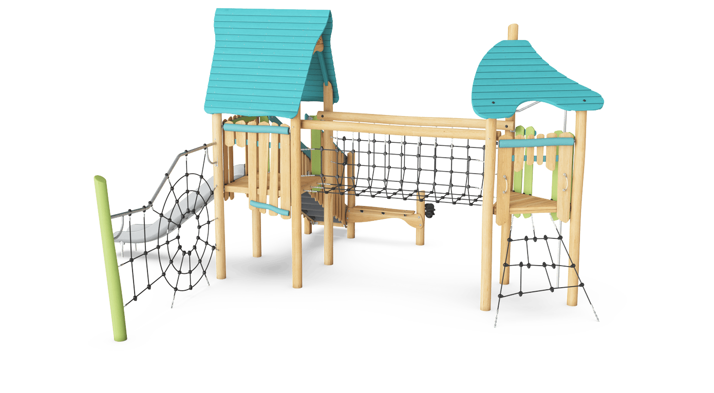 Stort dobbelttårn med edderkoppnett, ADA