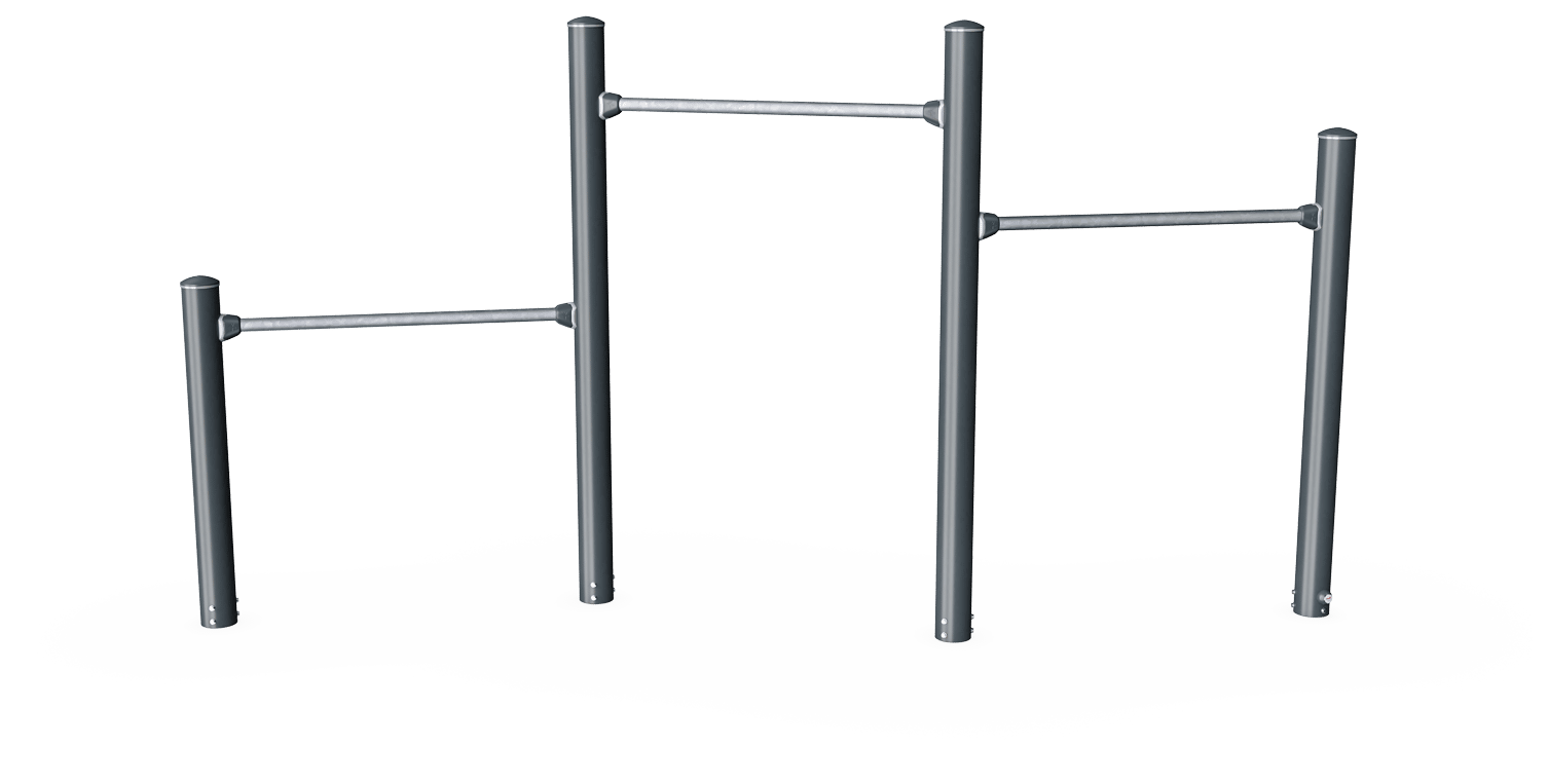 Dreier-Turn-Reck, Höhe 88/148/118 cm