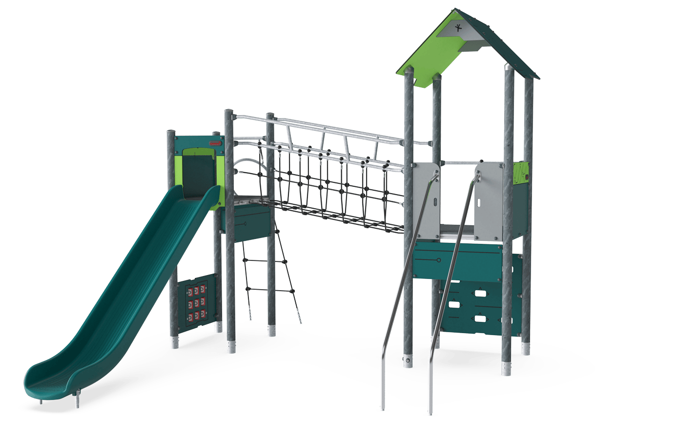 2-Turm-Spielanlage mit Seilbrücke