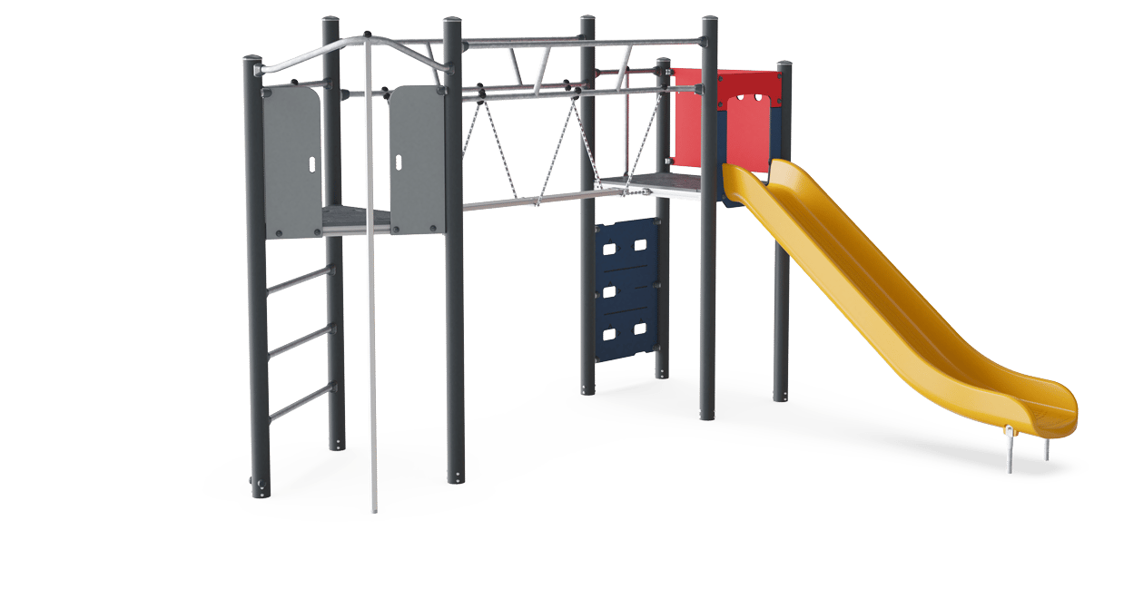 2-Turm-Spielanlage mit Brücke