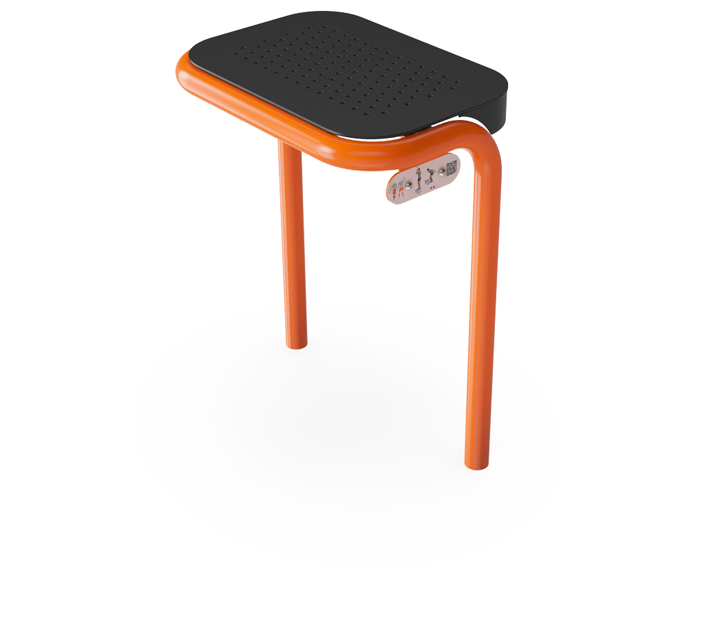 Step, 80 cm PU Acciaio