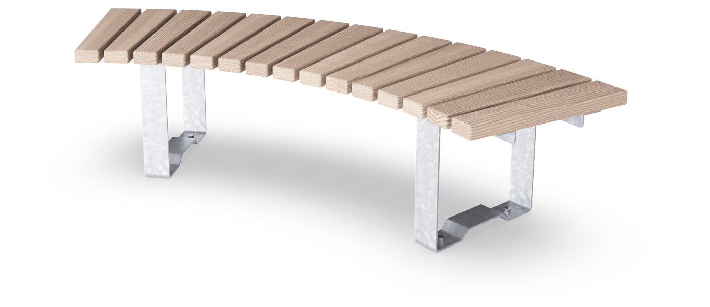Rumba Bench, Curved, 60°