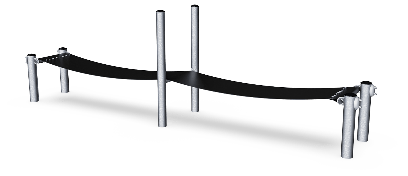Wiebelbrug, 2 segmenten - membraan