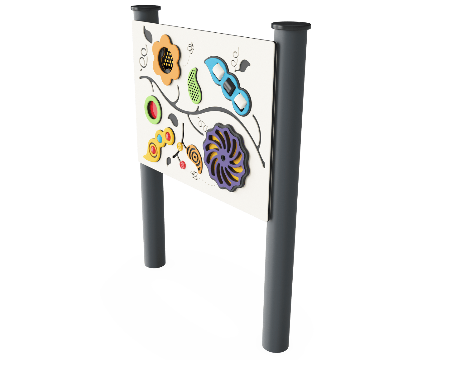 Speelpaneel Sensorisch, Ronde Staanders