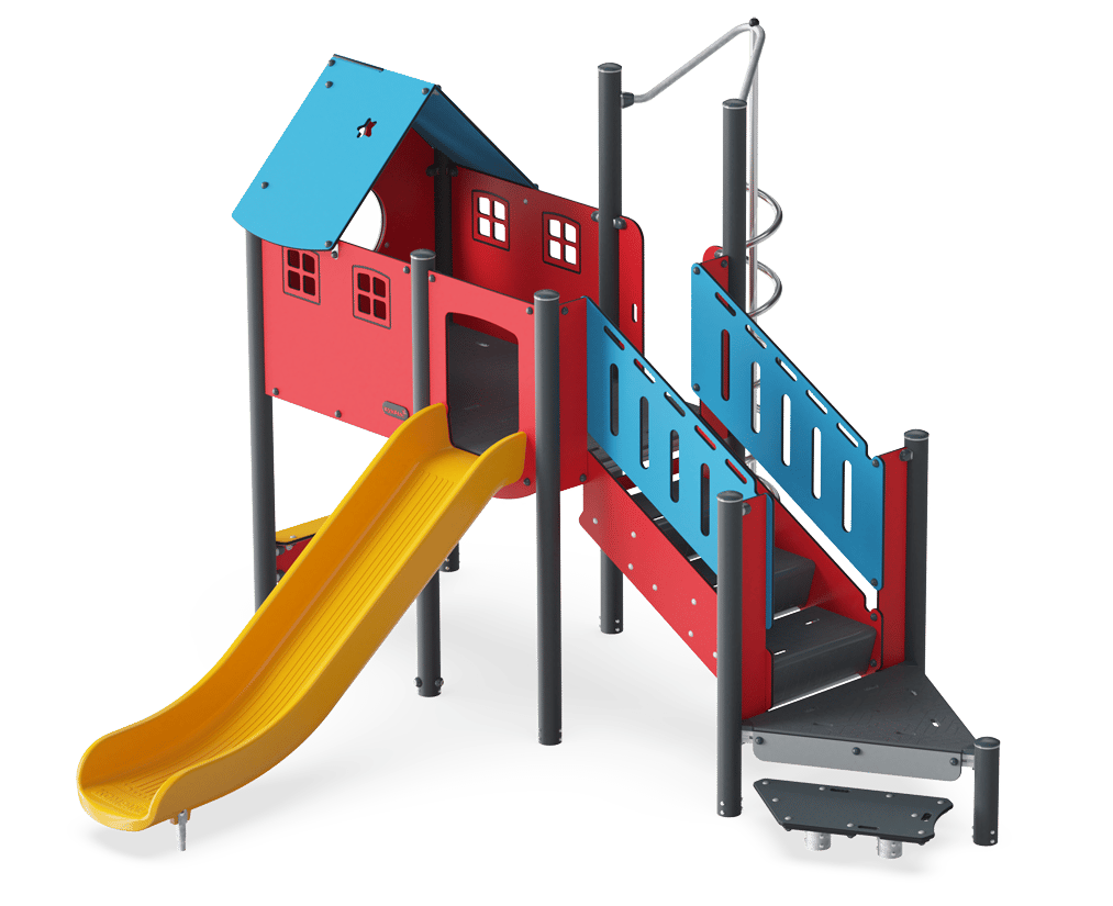 Large Play Tower with Curly Climber