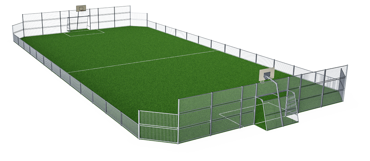 MUGA i stål, 19 x 39 m