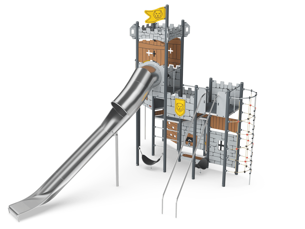 Kasteel - Wachttoren met torennet en buisglijbaan