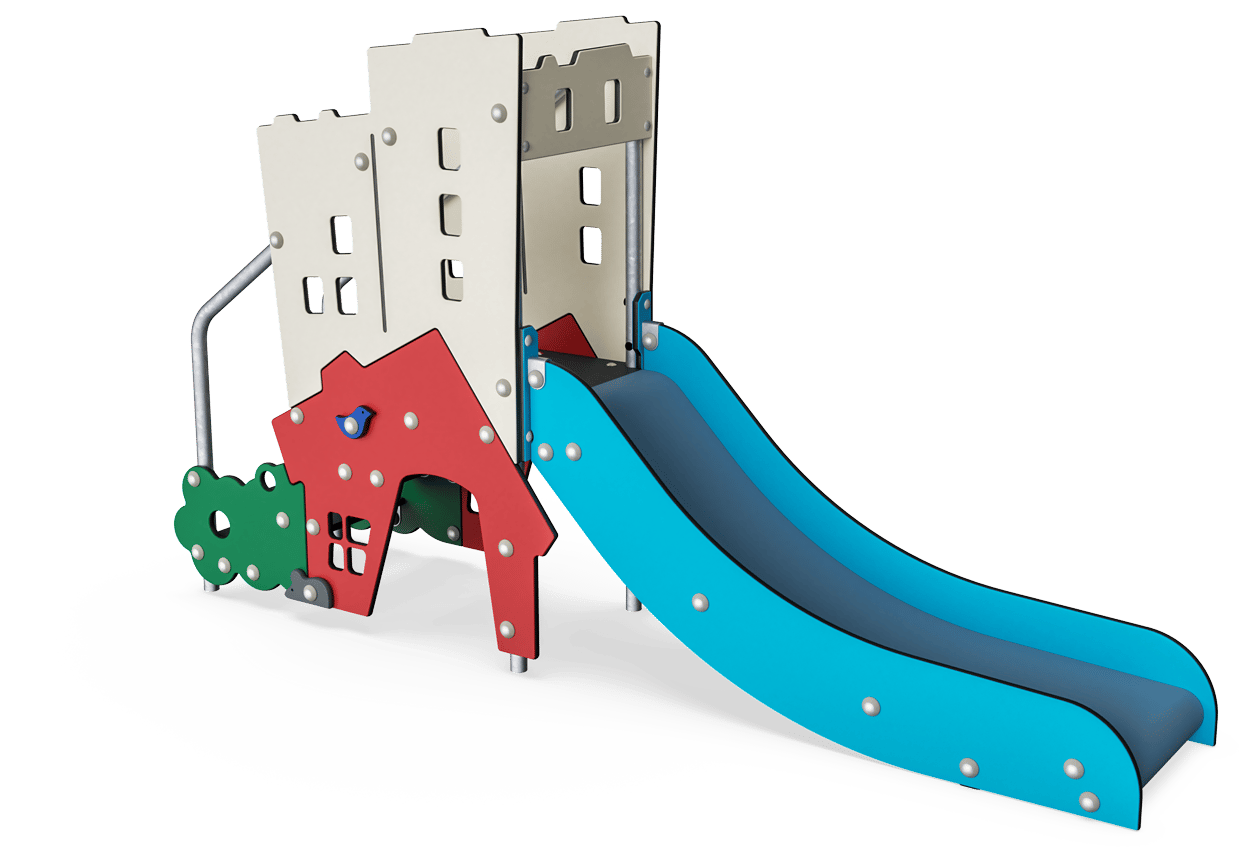 Speeltoestel - Huis en flatgebouw