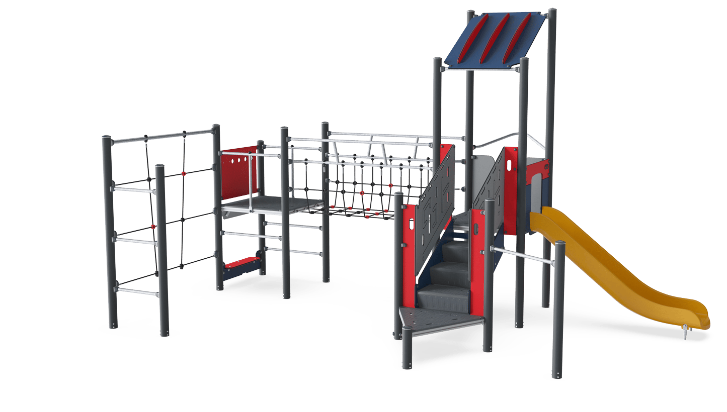 2-Turm-Spielanlage mit Netz