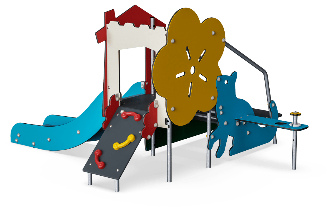 Castello Toddler con parete d'arrampicata