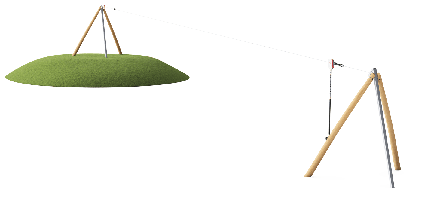 Single Cableway, Sloping Ground