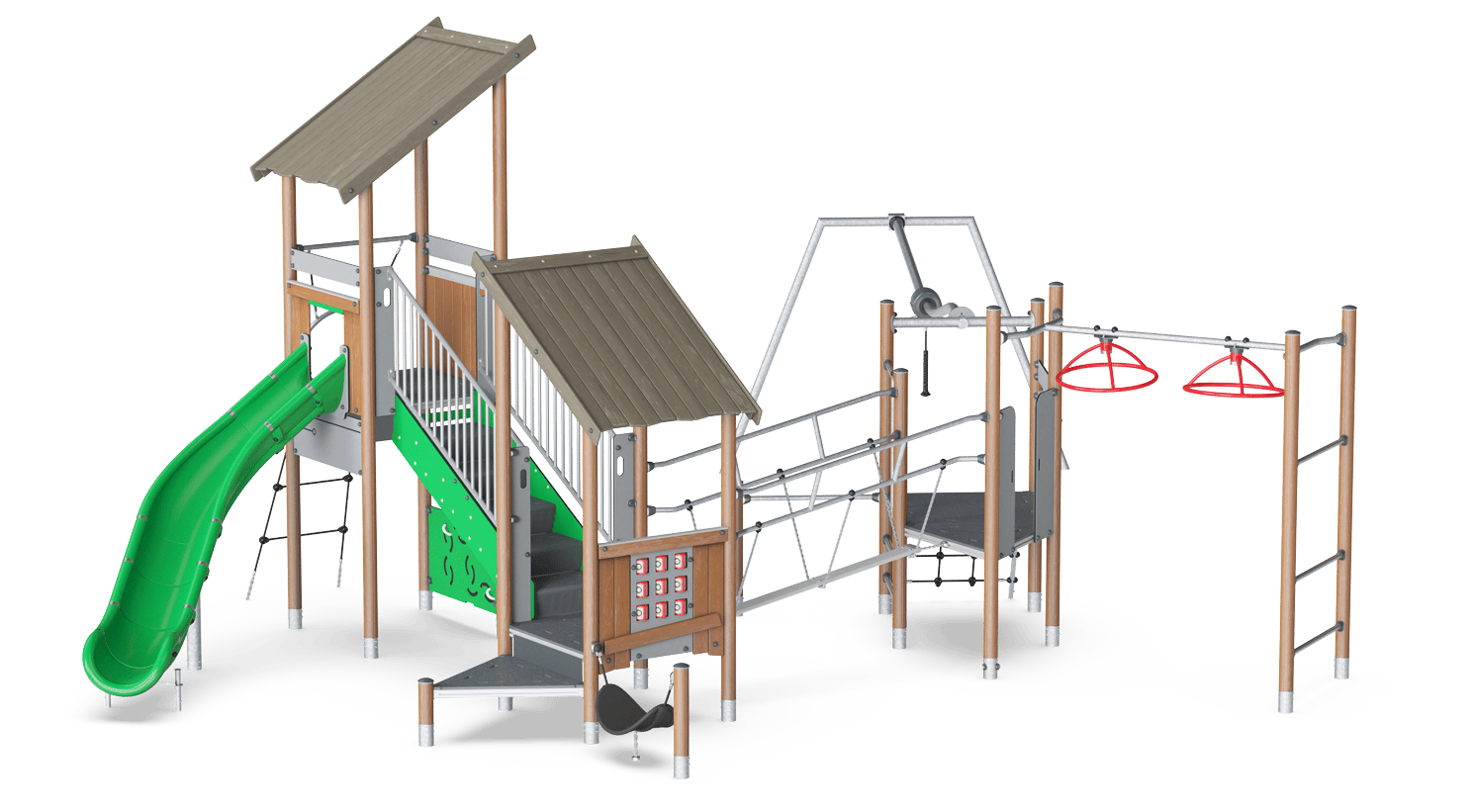 Triple Tower with Track Ride