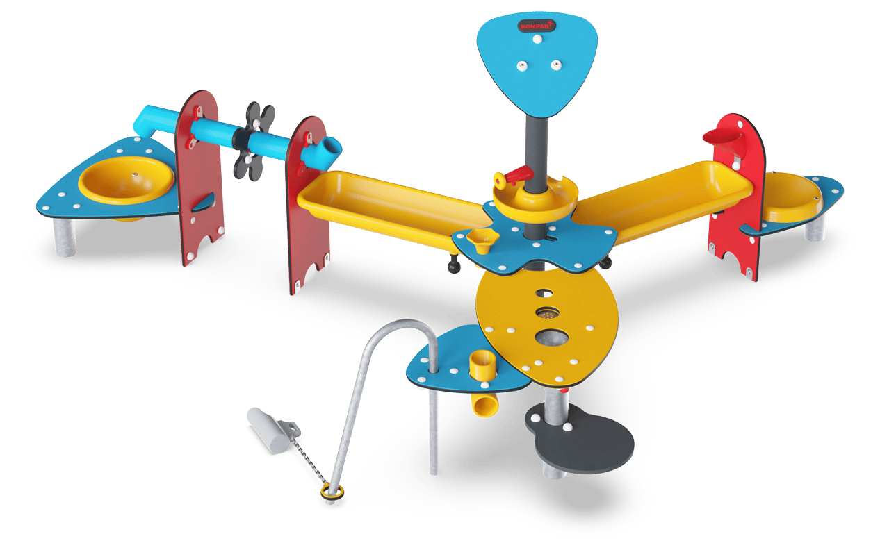 Vandfald med sandbord