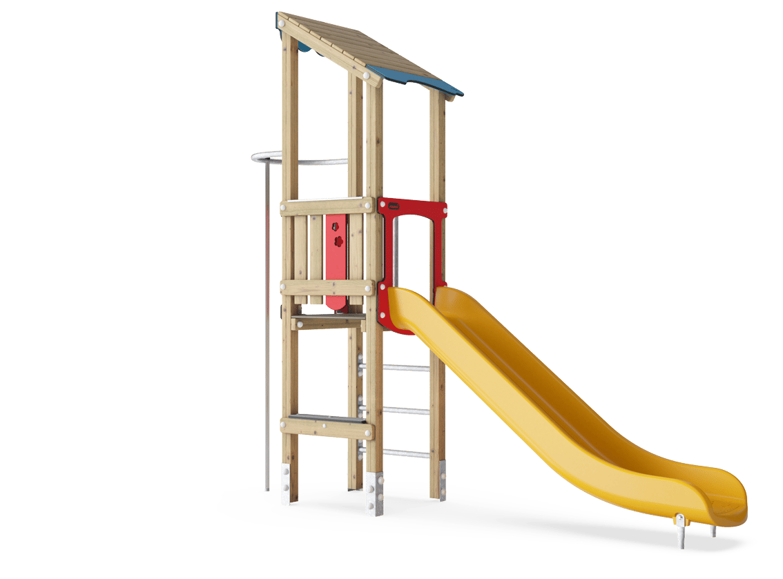Tour de jeux avec barre de pompier