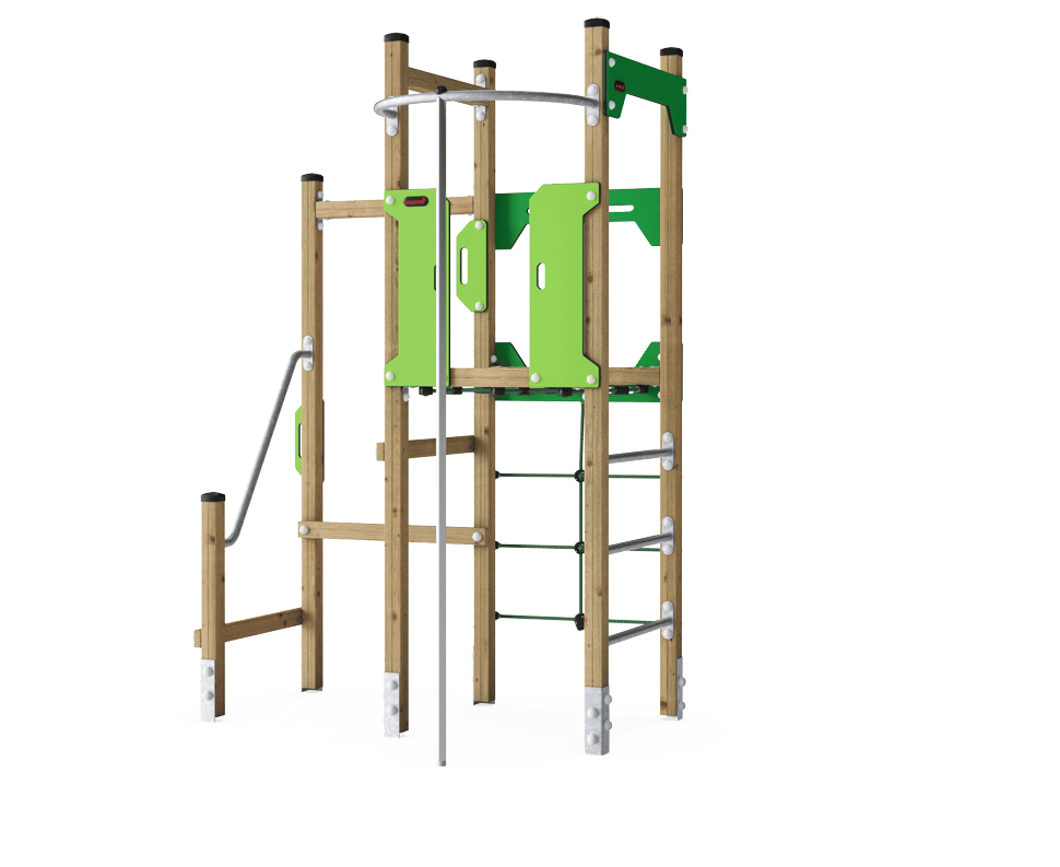 Escalada de madera con cuerdas - XS