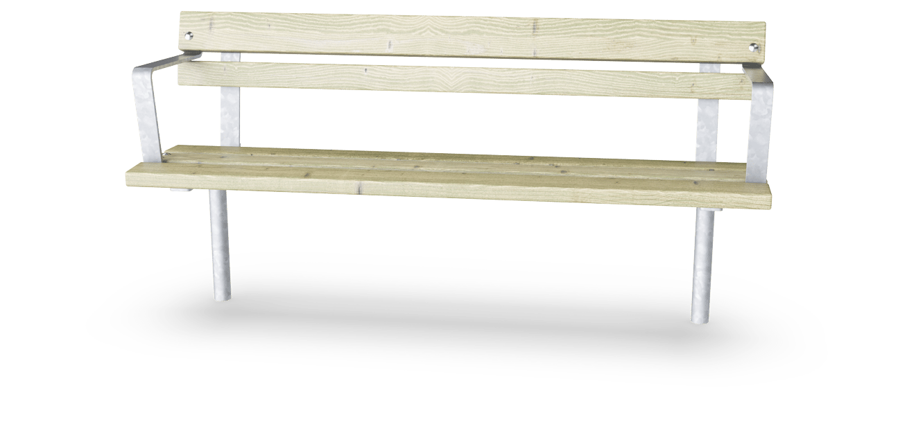 Chatter Bench w/Backrest & Armrest