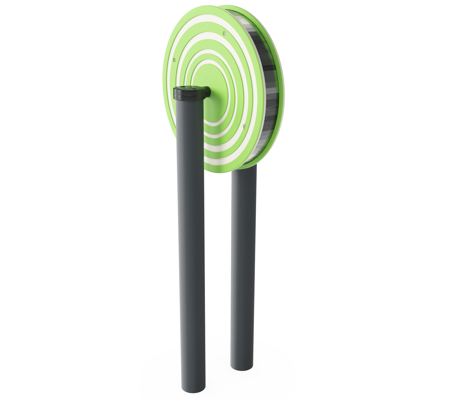 Rueda de sonido, postes redondos