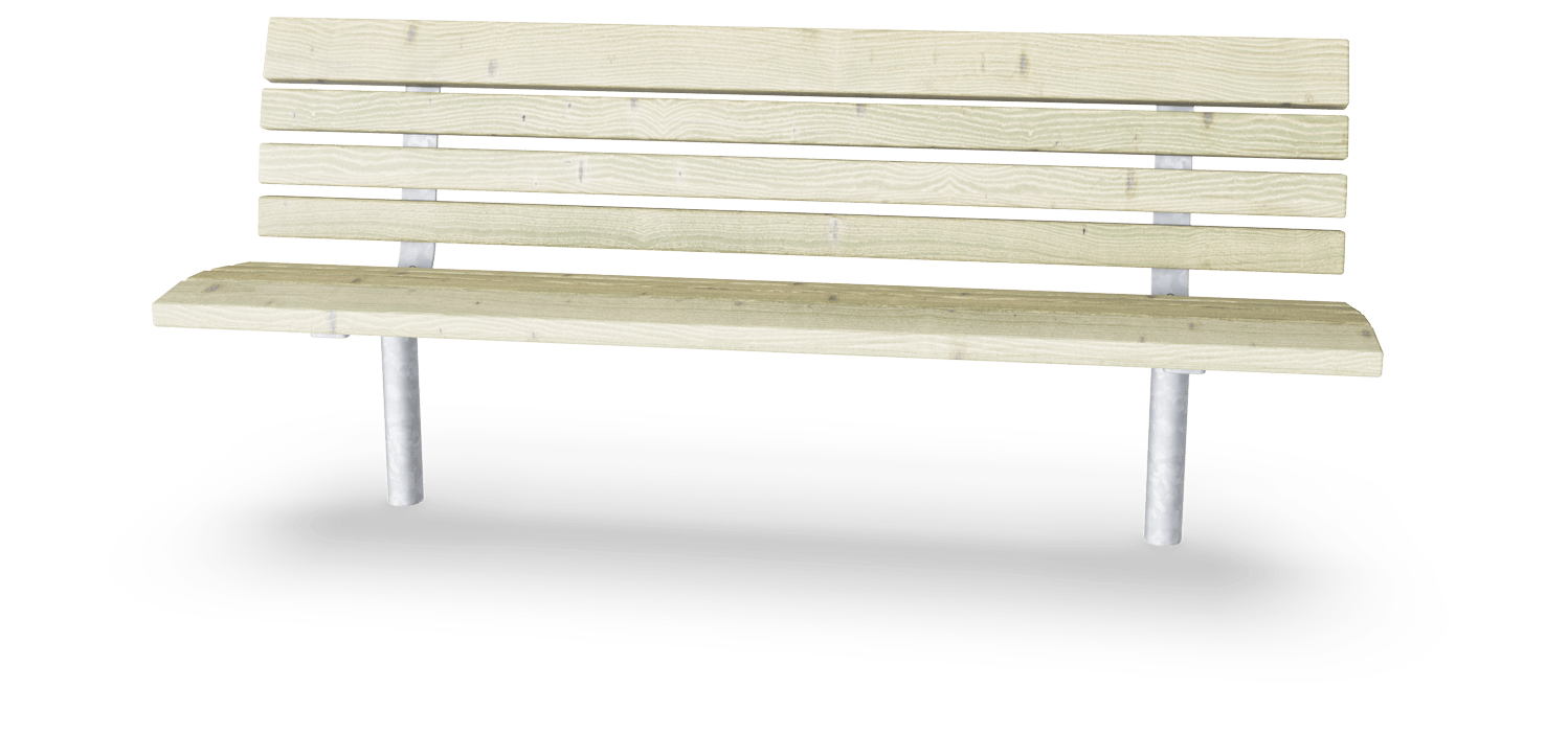 Anita bænk med ryglæn