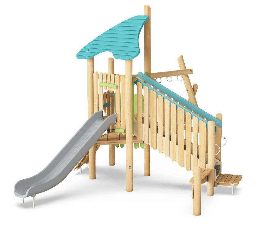 Multi Deck Play Tower with Monkey Bar