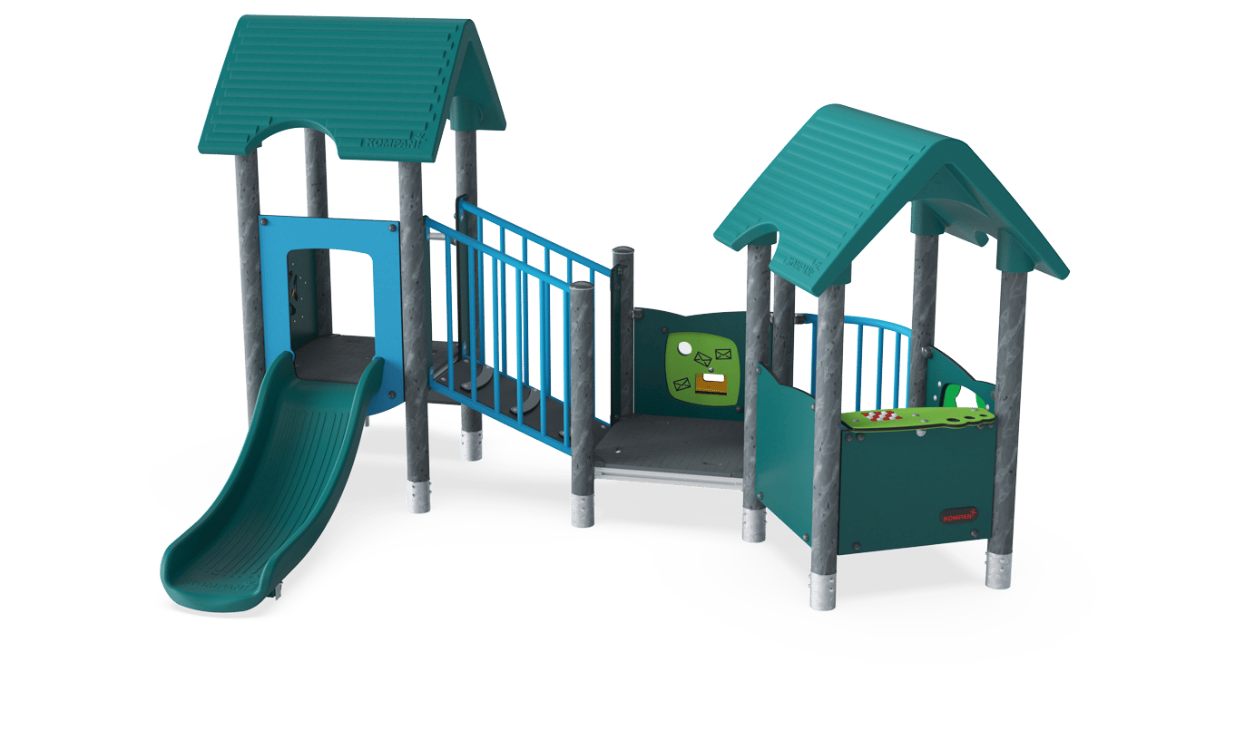 Torre de Juego y Casita con Balcón