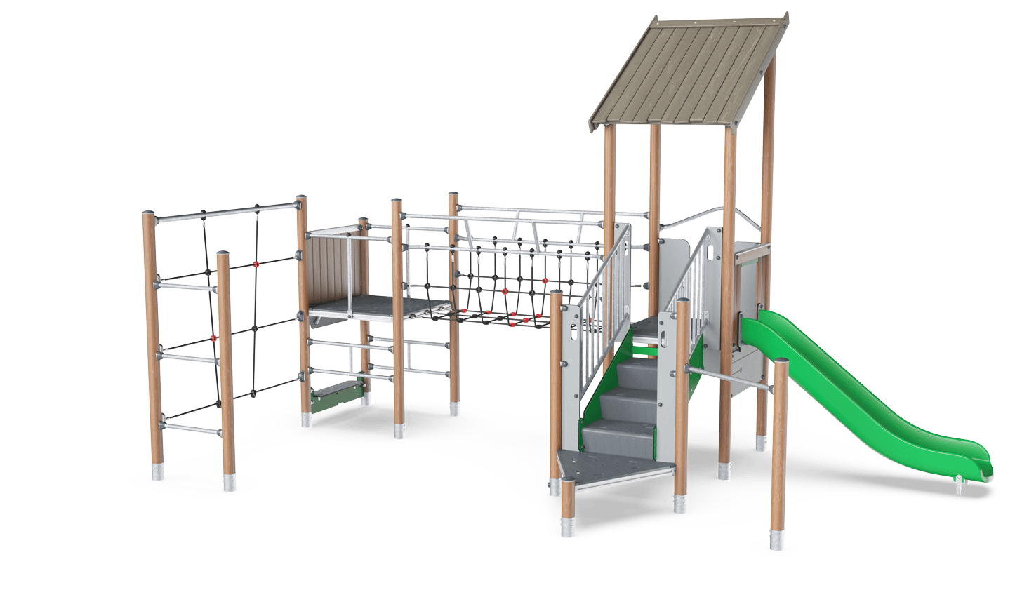 Double Tower with Net & Stairs