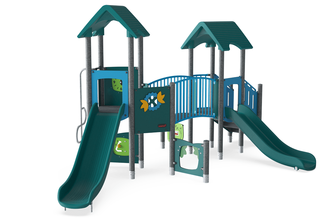 Two Towers with Curved Bridge