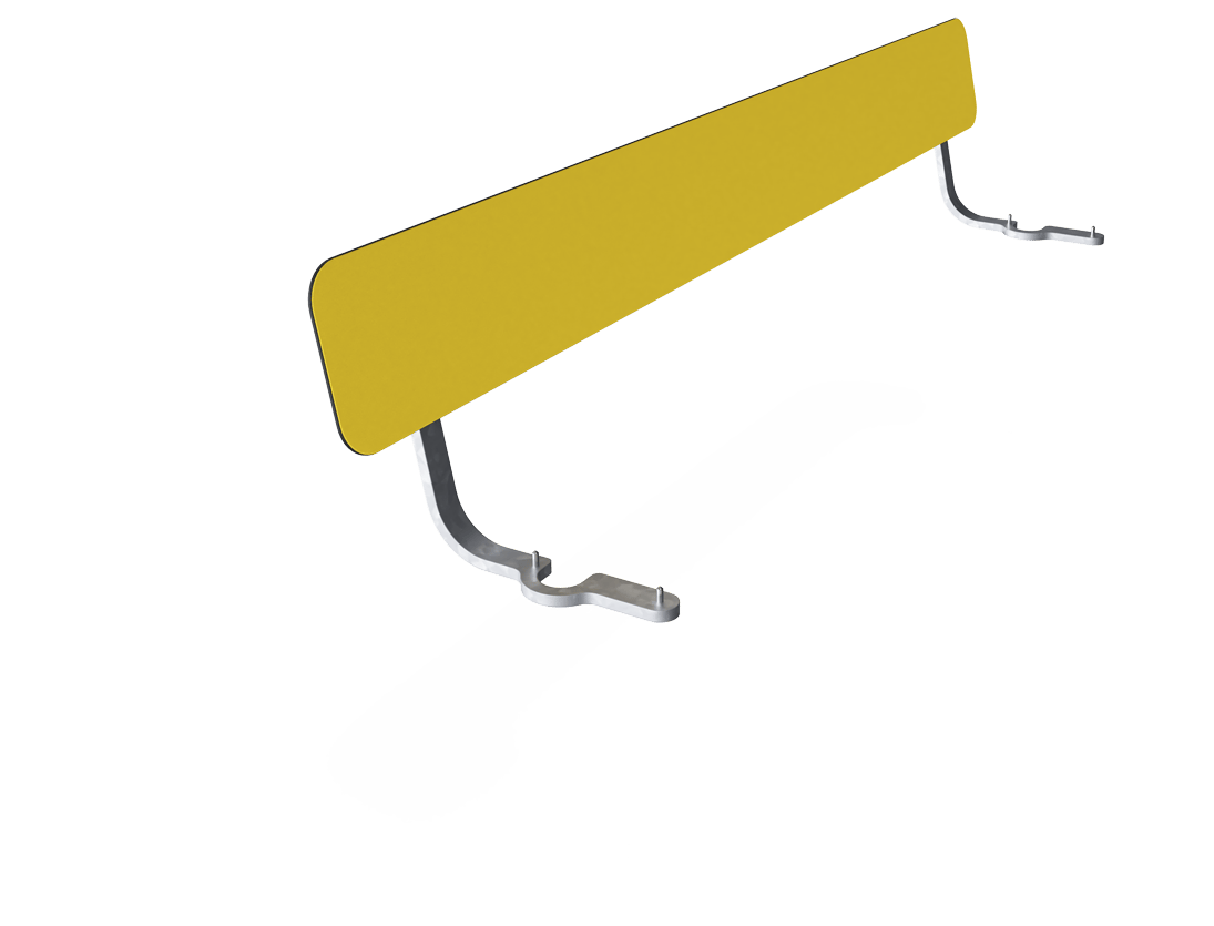 Agora Picnic Backrest Module - Yellow HPL