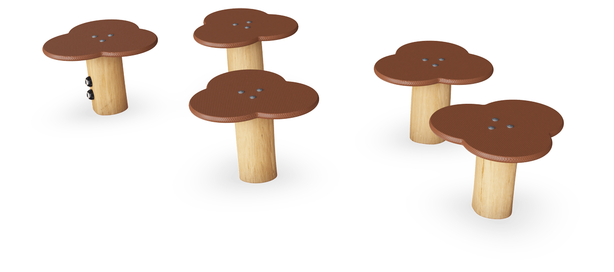 Pali d'equilibrio Ninfea, 5 pezzi