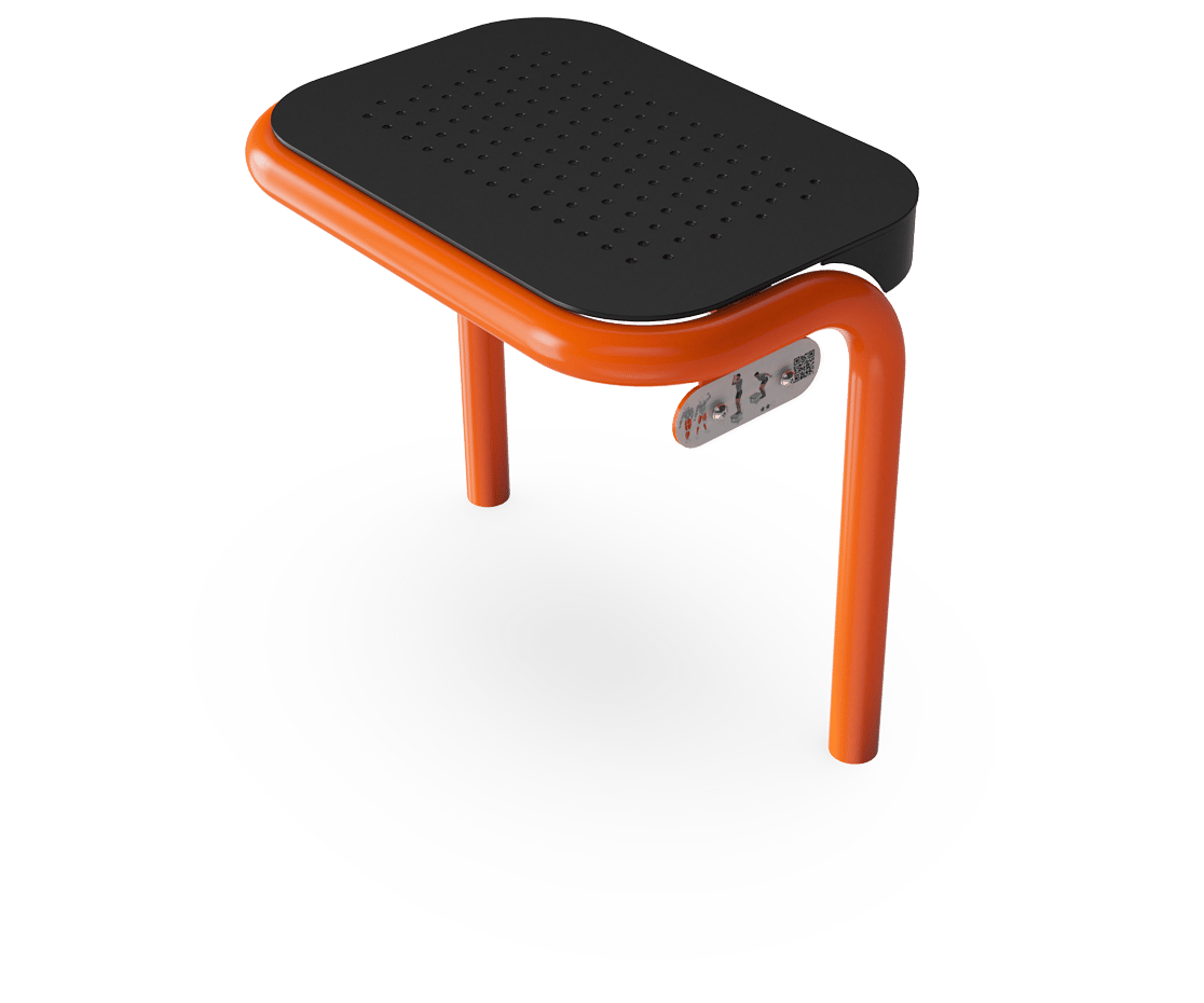 Step, 60 cm PU Acciaio