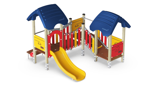 Torre de juego triple con puentes