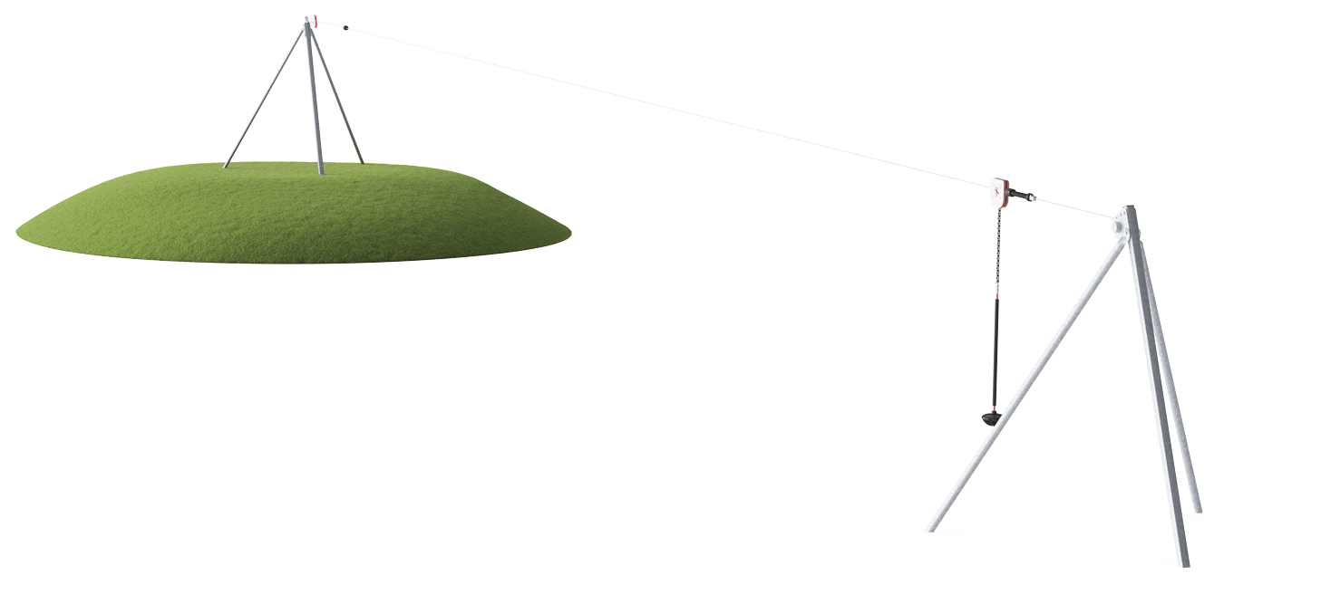 Single Cableway, Sloping Ground