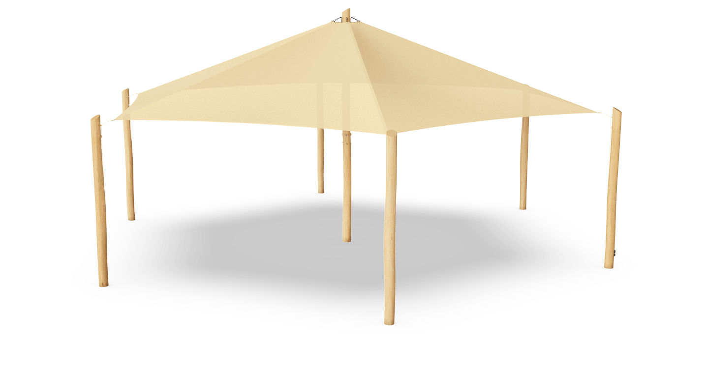 Cottage Sunshade with Posts