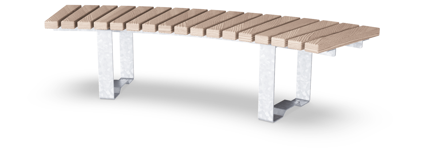 Rumba Bench, Curved, 45°