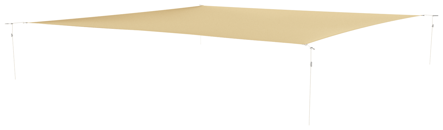 Viereck-Sonnensegel (4 x 4) mit Zubehör