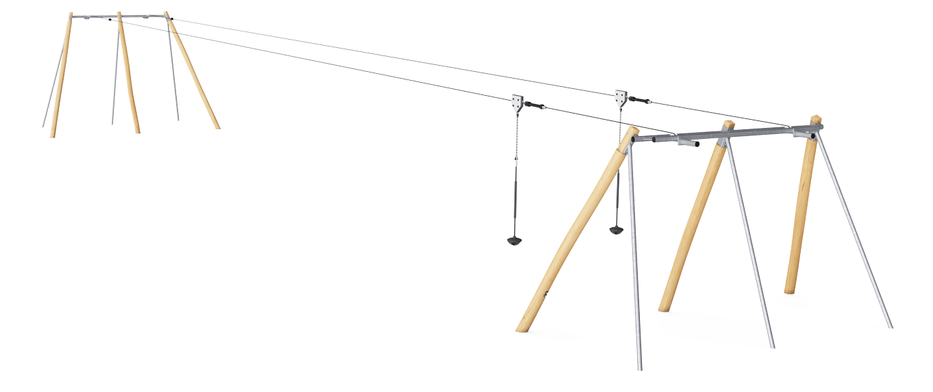 Robinia dobbel taubane, sklie lengde: 25 m