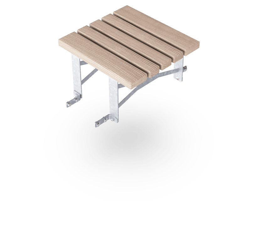Rumba bankeinde - verhoogde tafel vierkant