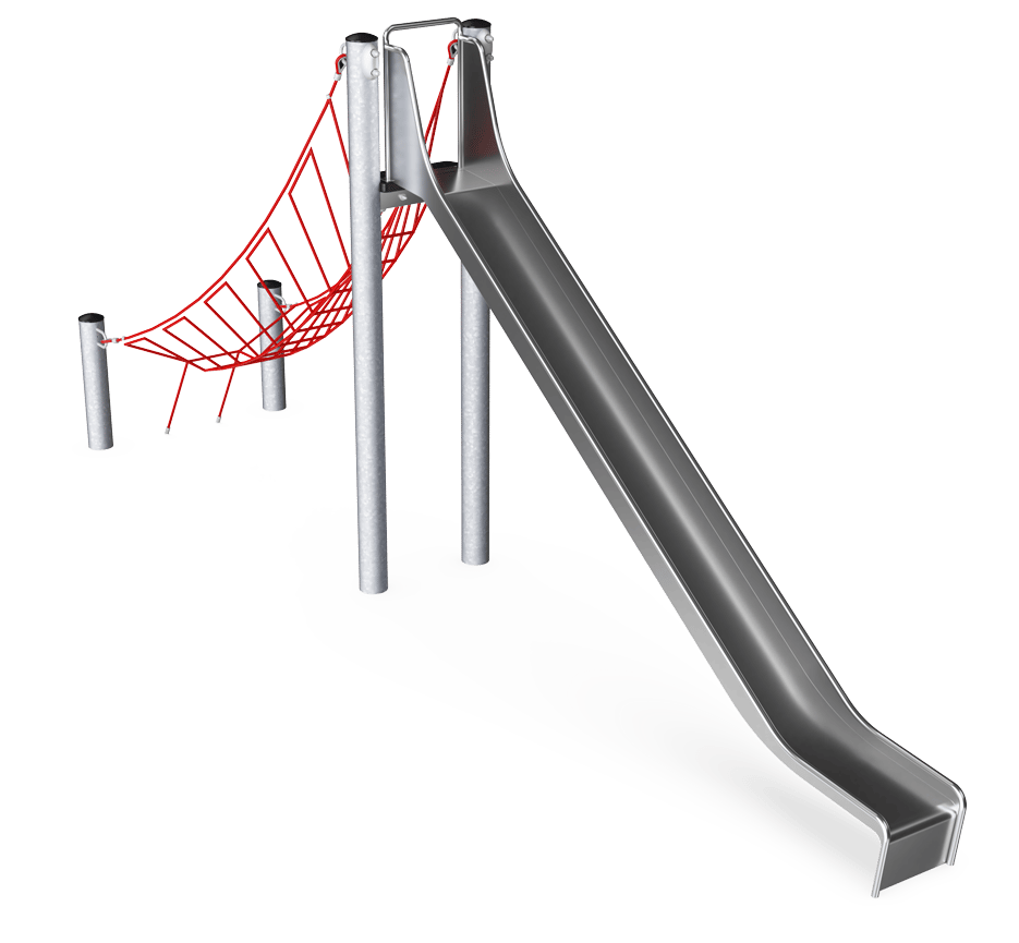 Frittstående sklie, H= 2.4m