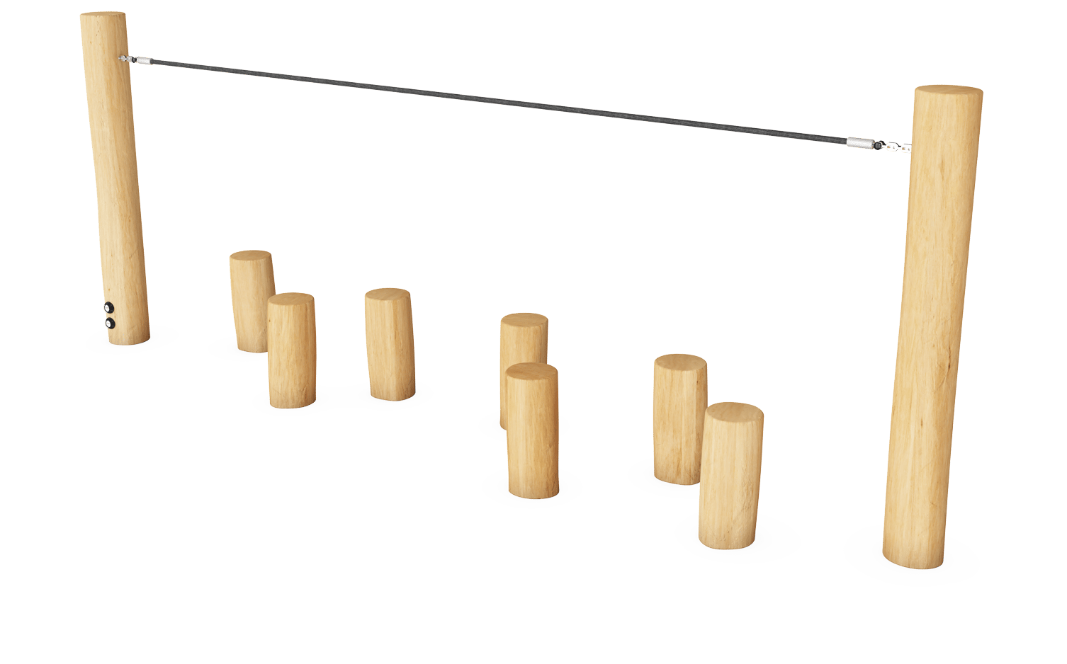 Robinia klimtoestel - Stappalen met touw oversteek