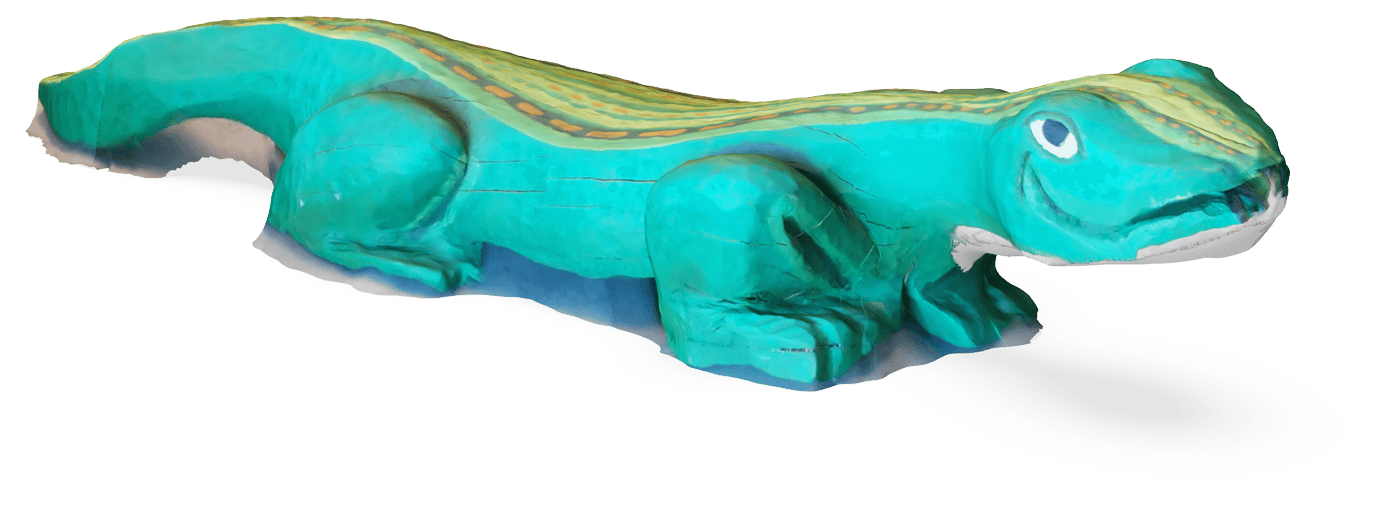 Iguanskulptur