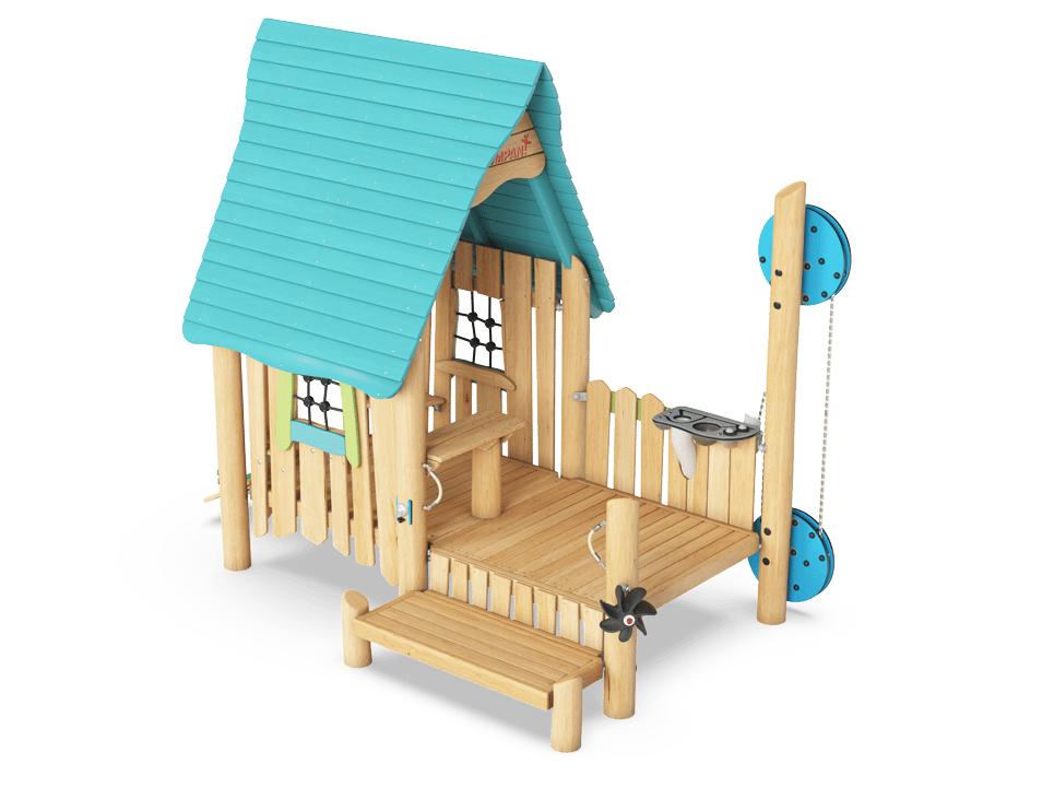 Oasis Sand House with Desk & Crane
