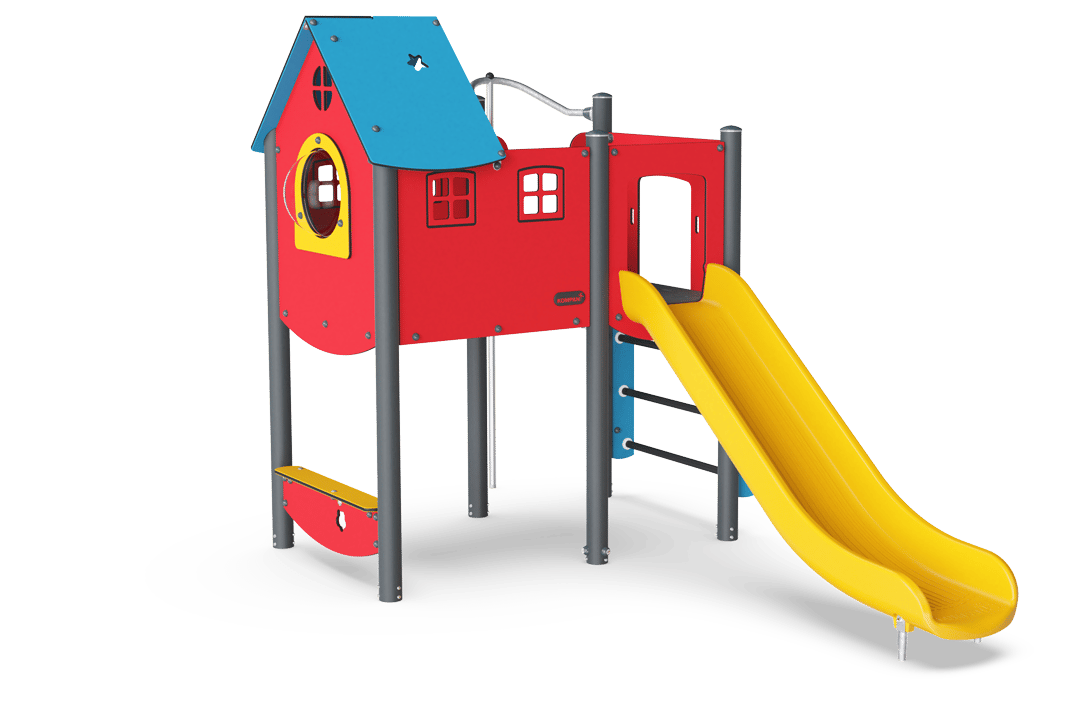 Large Play Tower with Fireman's Pole