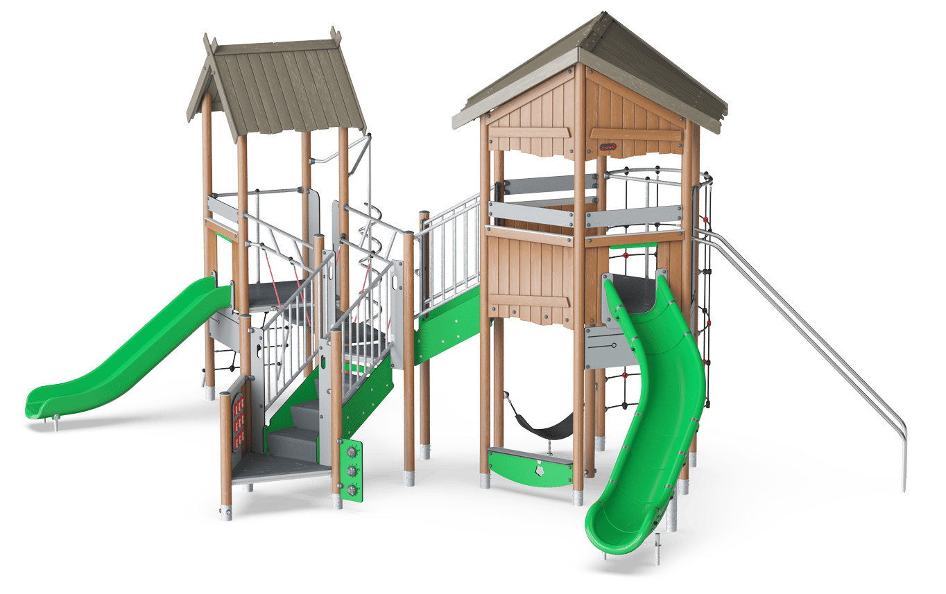 Triple Tower with Stairs