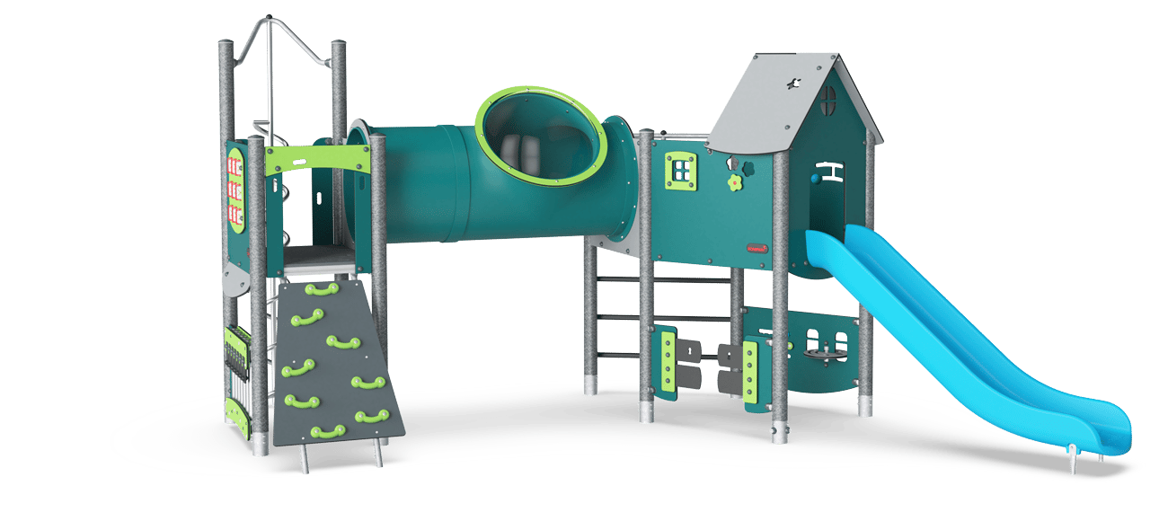 2-Turm-Spielanlage mit Tunnel