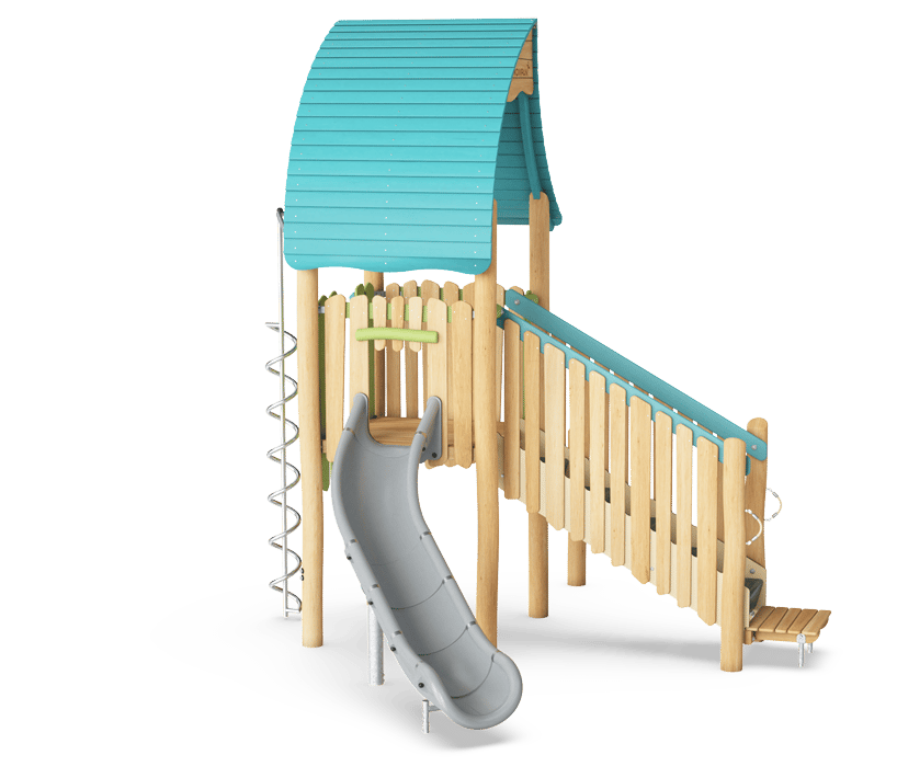 Play Tower with Slide & Curly Climber