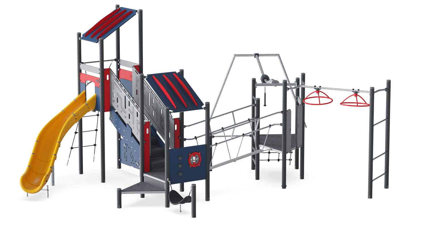 Triple Tower with Track