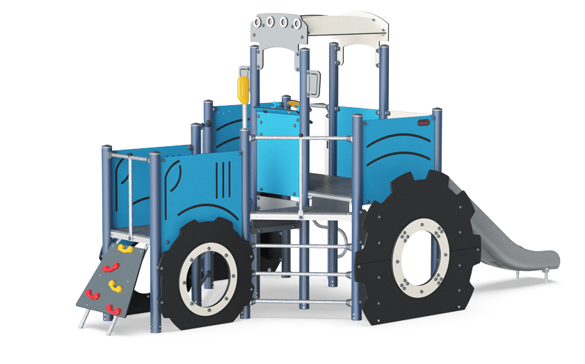 Tractor con tobogán