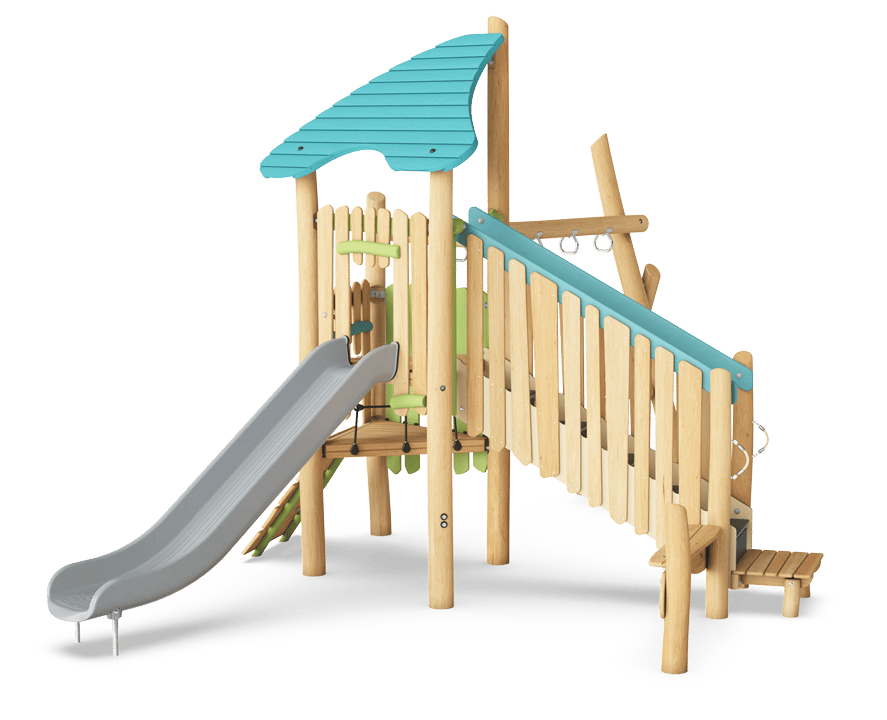 Multi Deck Play Tower with Monkey Bar