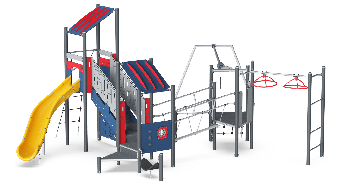 Triple Tower with Track