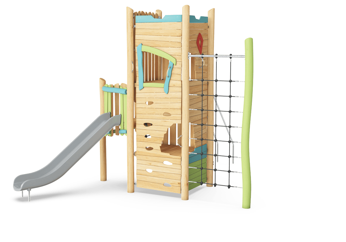 Spielturm mit Rutsche
