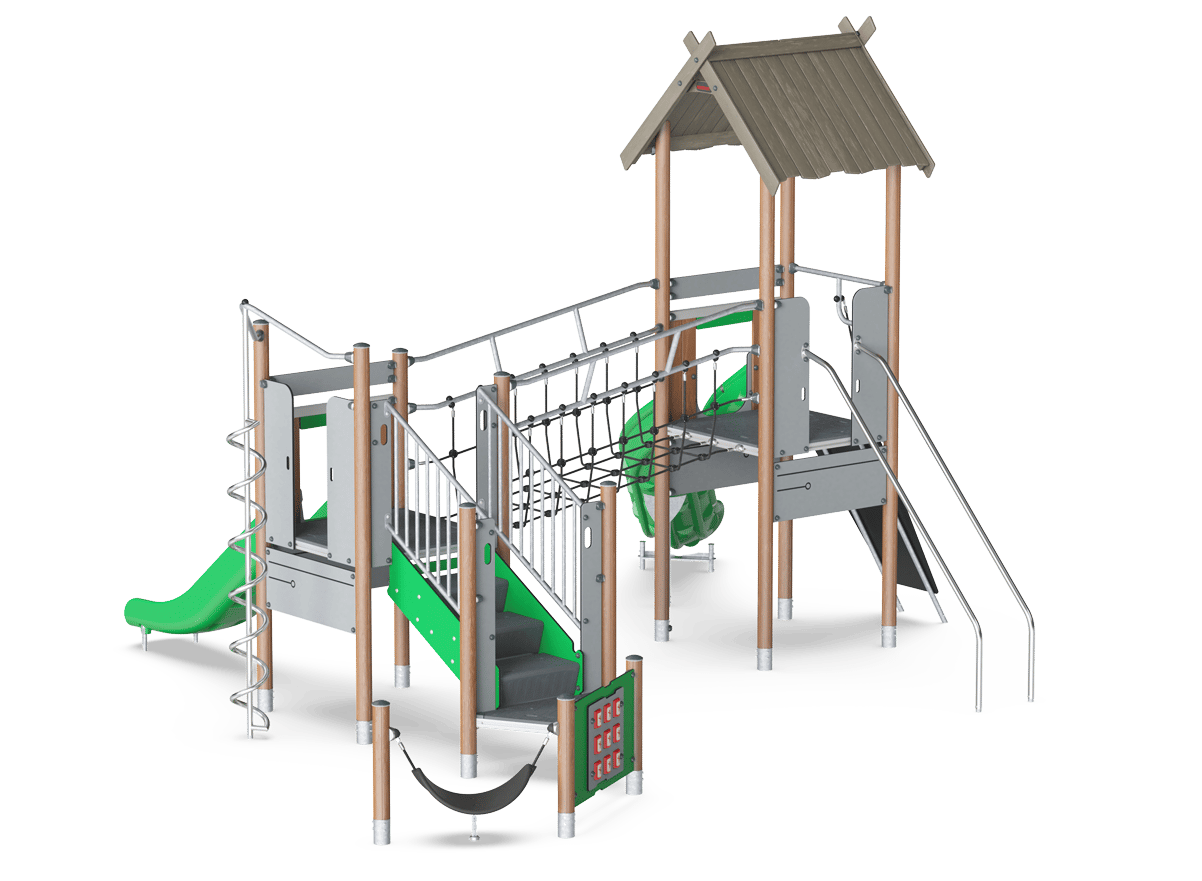 Double Tower with Net & Stairs